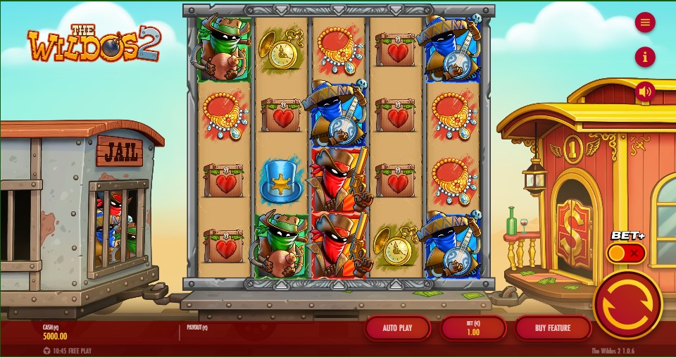 The Wildos 2 slot reels by Thunderkick