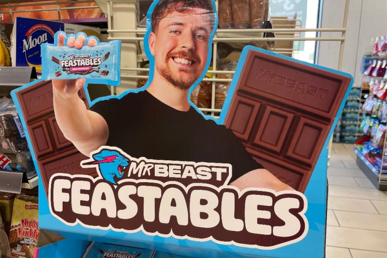 MrBeast Feastables display