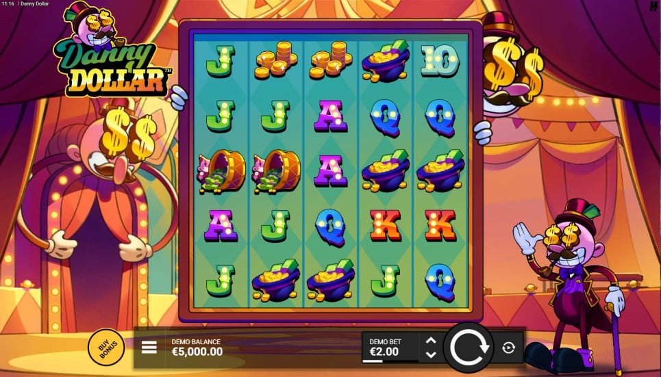 Danny Dollar slot reels by Hacksaw Gaming - best new online slots of the week